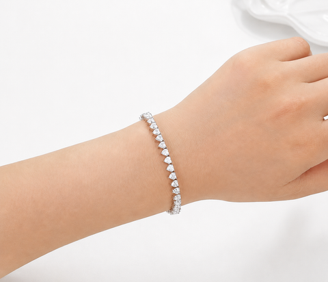 Portier Heart Tennis Bracelet
