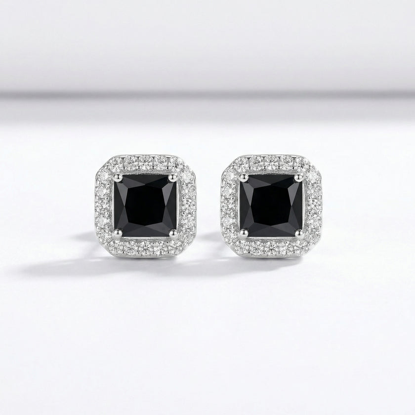 Lia black Stud Earrings