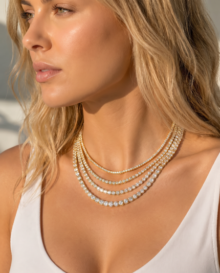 Portier Classic Gold Tennis Necklace