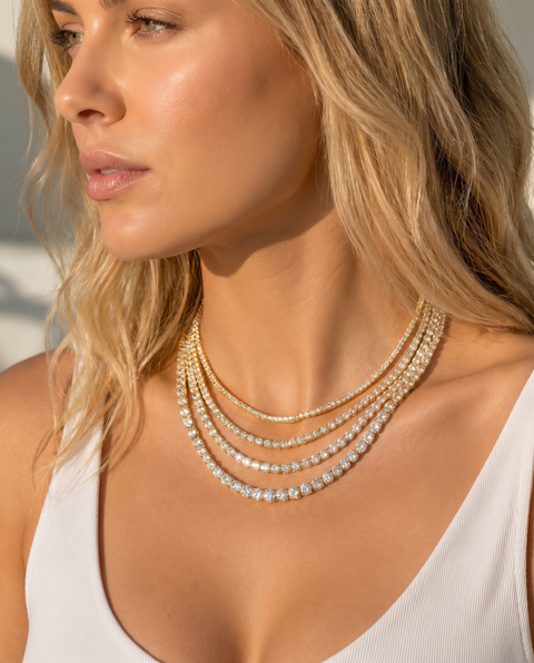 Portier Classic Gold Tennis Necklace