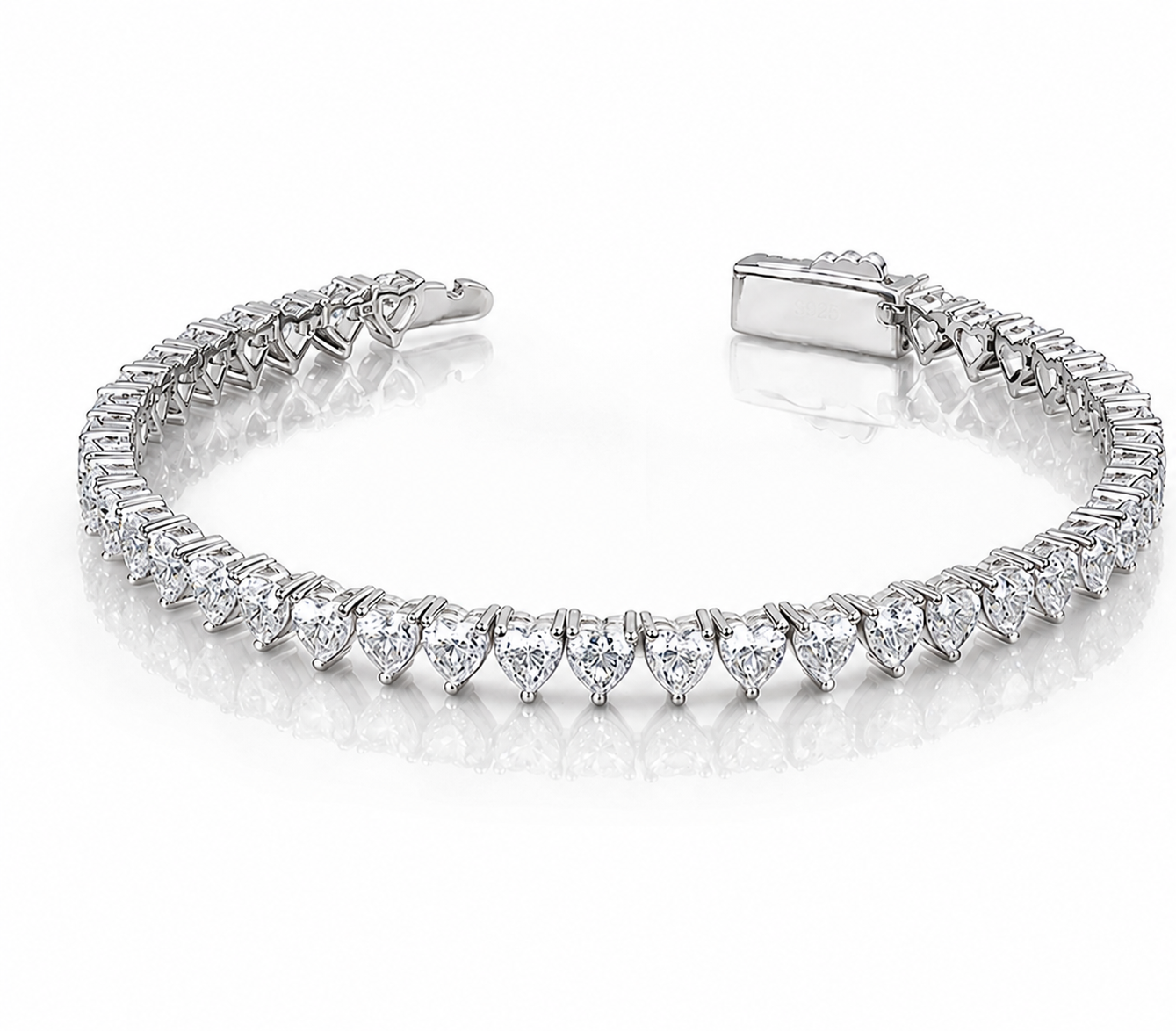 Portier Heart Tennis Bracelet