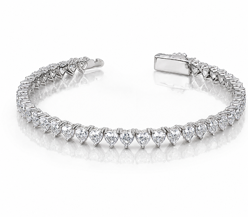 Portier Heart Tennis Bracelet