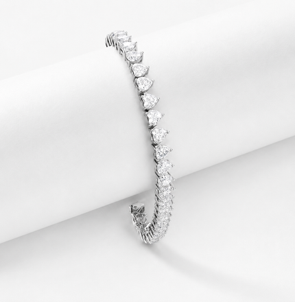 Portier Heart Tennis Bracelet