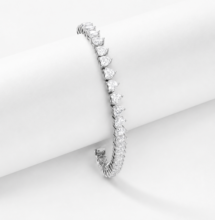 Portier Heart Tennis Bracelet